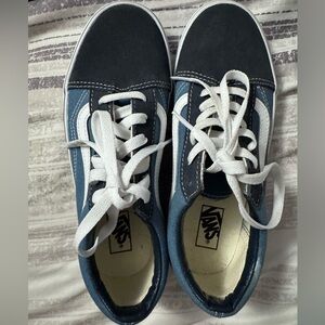 Vans Classic Black and Navy Sneakers size 5.5